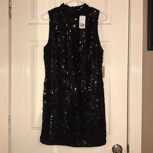 Forever 21 Black Sequins and velvet dress